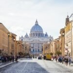 Street in Rome leading to the Vatican